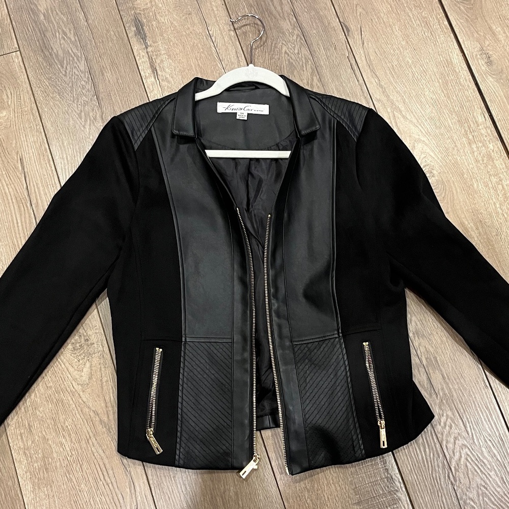 Kenneth Cole Leather/Suede Zipper Jacket